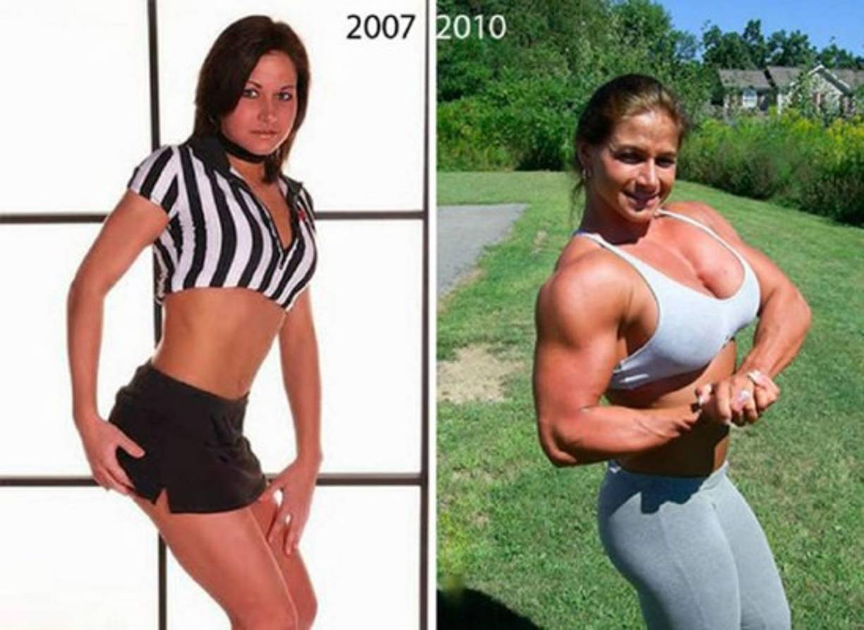 Un gran cambio después de consumir esteroides.