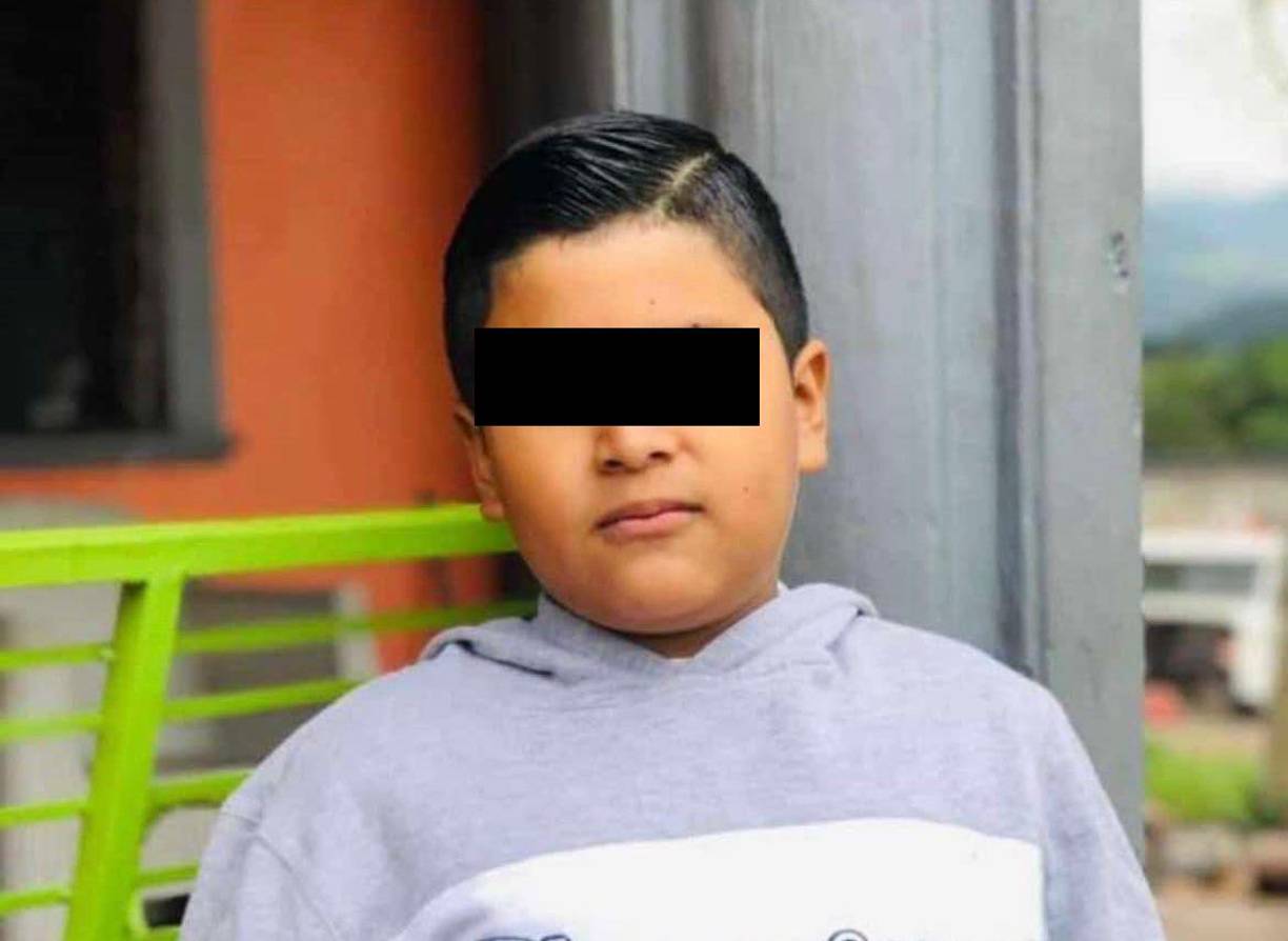 Fotografía en vida del menor Yariel Padilla, quien murió en el accidente registrado en Taulabé. 