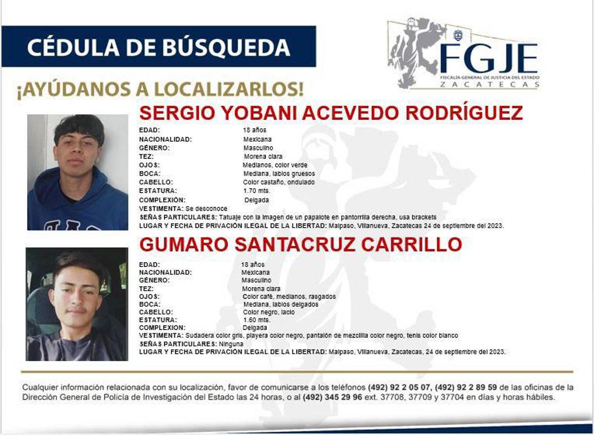 Desde que se dio a conocer la desaparición de los jóvenes, la Secretaría de Seguridad Pública desplegó un gran operativo en el que participaron más de 300 elementos.