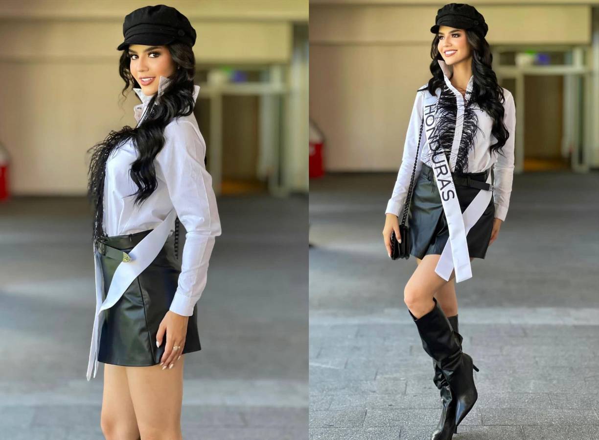 La reina de belleza hondureña sigue apostando por los tonos negro y blanco. En su más reciente participación, Zu Clemente vistió con una falda de cuero y una blusa color blanco, conjunto que acompañó con una boina y botas negras, dándole un toque juvenil, pero <i>chic</i> al mismo tiempo. 