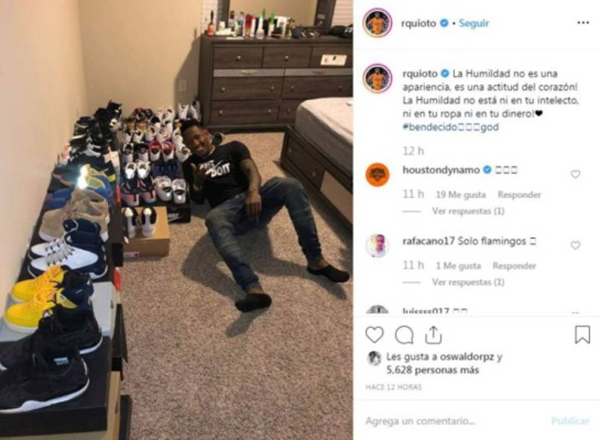 Esta imagen de Romell Quioto recibió muchas críticas de los usuarios en su cuenta de Instagram. El jugador finalmente la eliminó.