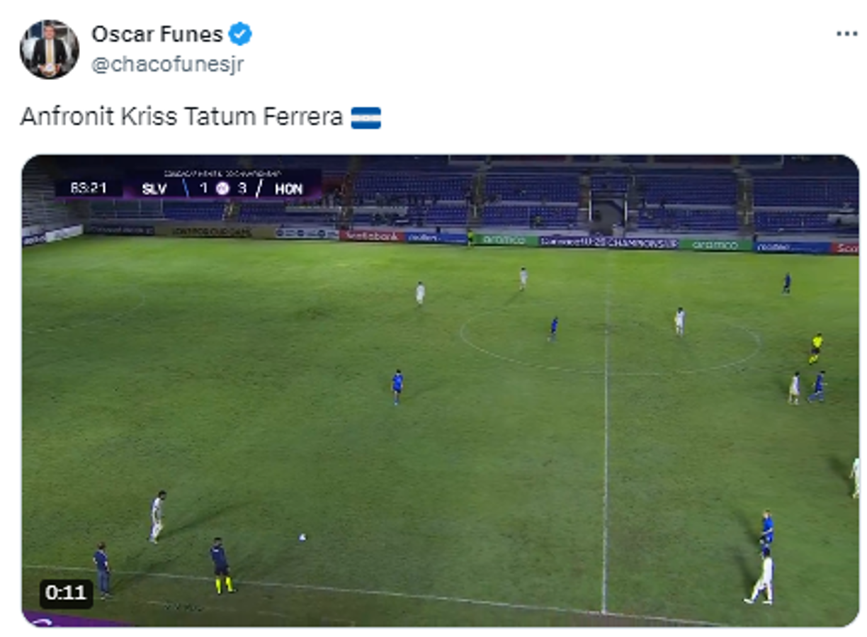 Anfronit Tatum fue el autor de increíble gol de Honduras en el Premundial Sub-20.