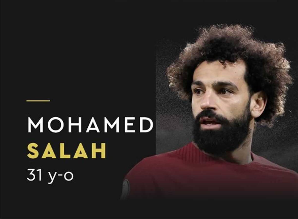 Mohamed Salah (Liverpool) - El delantero egipcio vuelve a entrar en el listado de los nominados al Balón de oro.