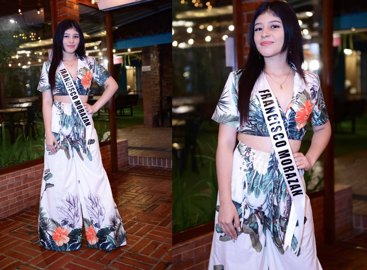 Evelyn Sánchez, Miss Francisco Morazán. Tiene 18 años y recientemente se graduó de Contaduría y Finanzas en el colegio. La jovencita dijo que desea continuar con esta carrera en la Universidad. 