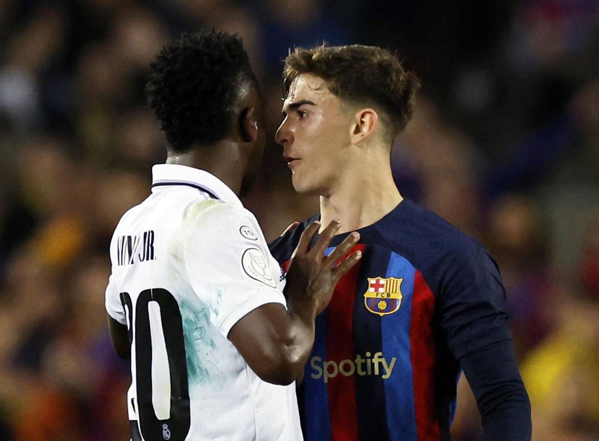 La tremenda bronca entre Vinicius y Gavi en el Clásico.