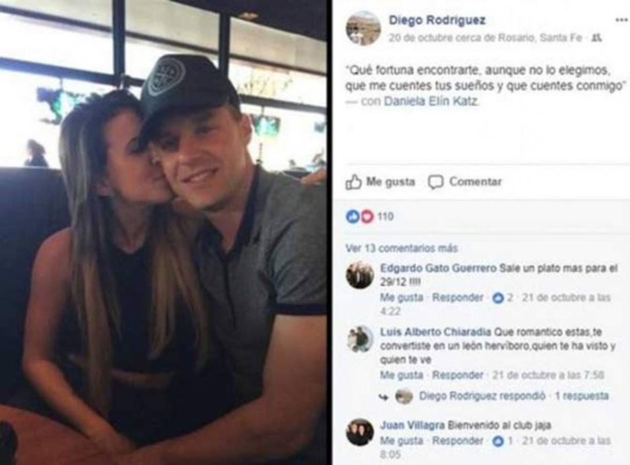 La joven periodista, publicó una imagen junto a una romántica dedicatoria para reconocer su amor hacia el arquero de Rosario Central