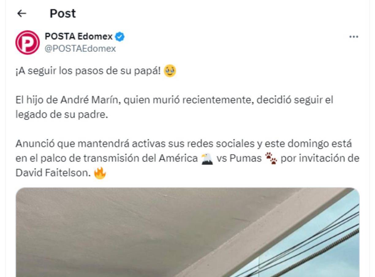 Diversos medios resaltaron la linda acción que tuvo Faitelson con el hijo de André Marín. 