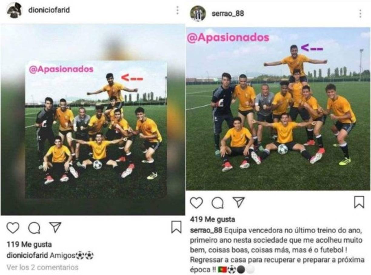 En su cuenta de Instagram, la que ya no existe, Dionicio compartió imágenes en las que aparecía con el uniforme de la Juventus, pero en realidad eran montajes.