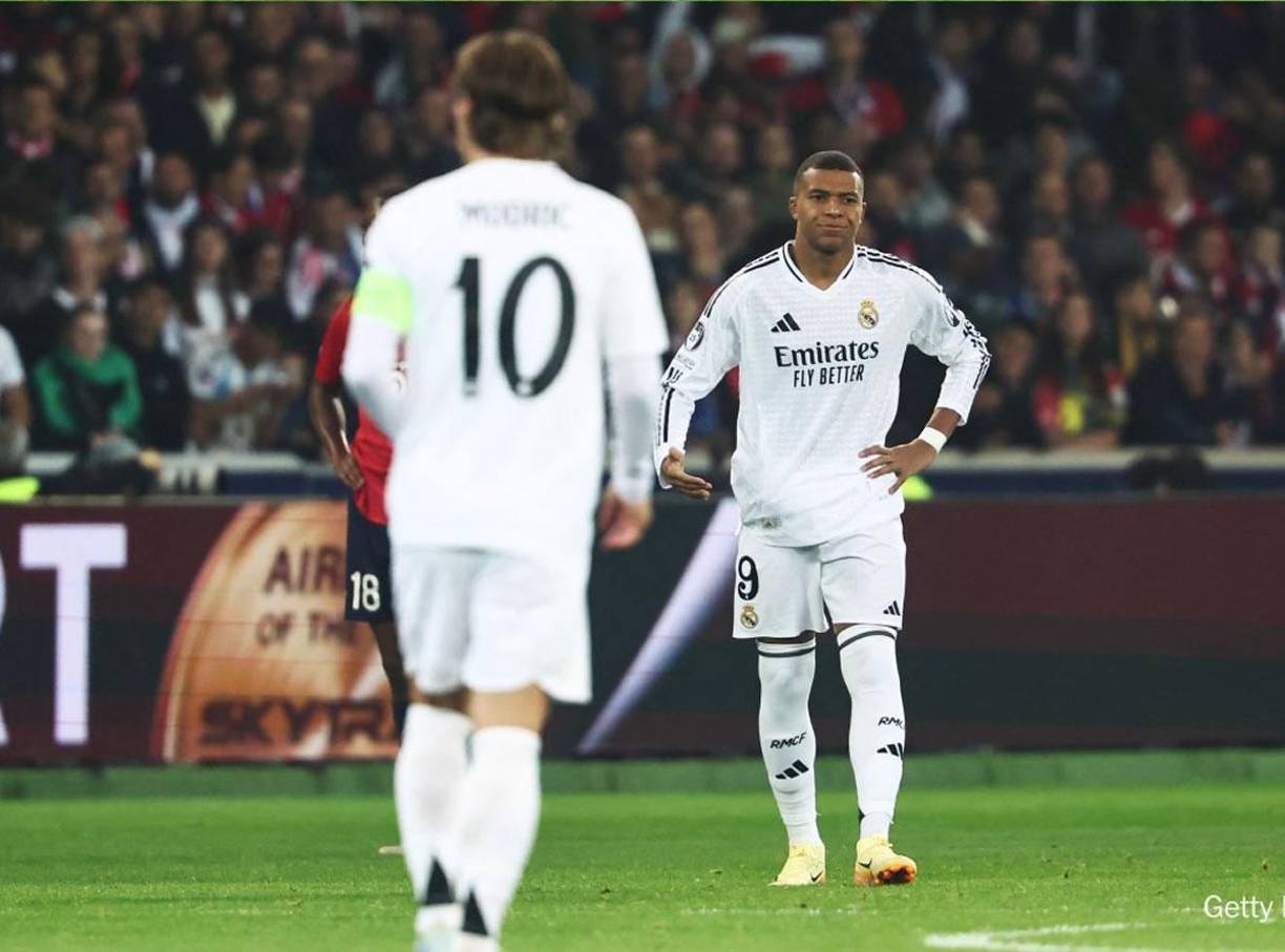 Kylian Mbappé tuvo una noche para el olvido contra el Lille de Francia.