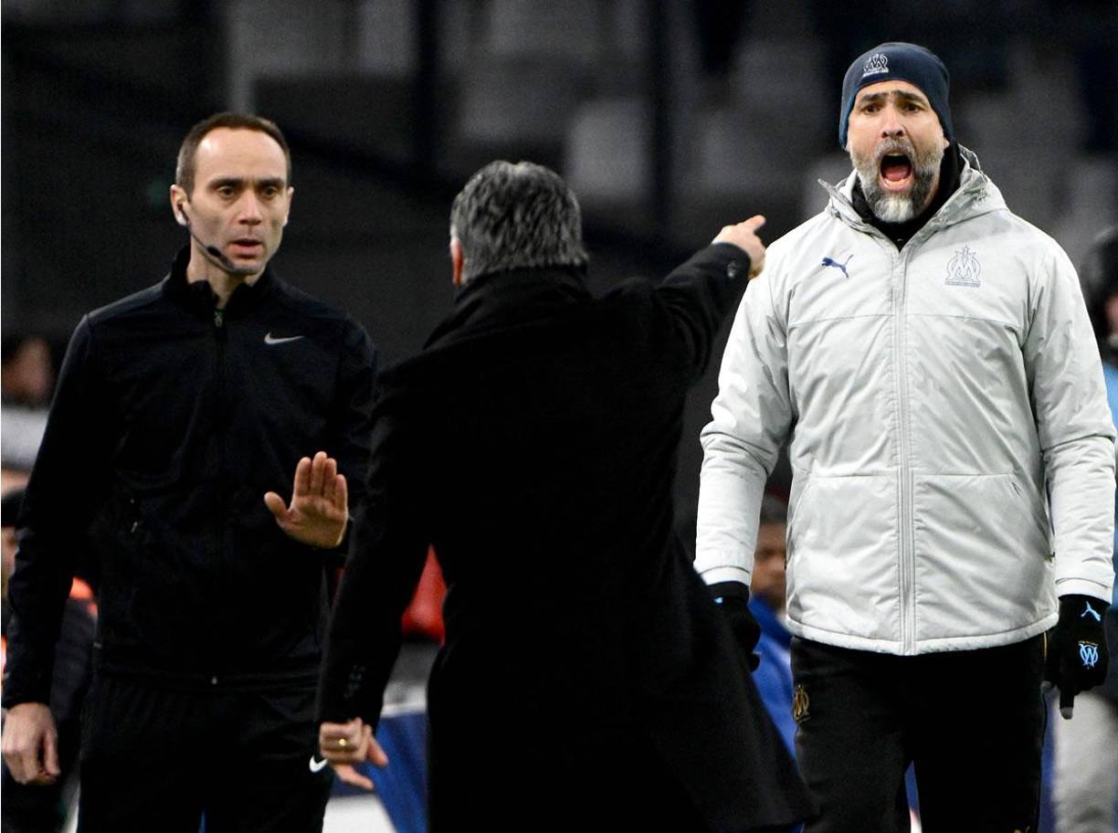 Christophe Galtier, entrenador del PSG, protagonizó una tremenda bronca con Igor Tudor, técnico del Marsella.