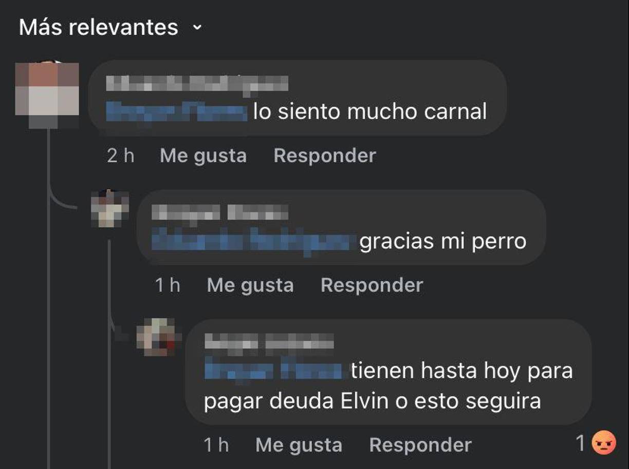 “Tienen hasta hoy para pagar deuda o esto seguirá”, decía el mensaje desde una cuenta de Facebook en la que aparecía la foto de una mujer.