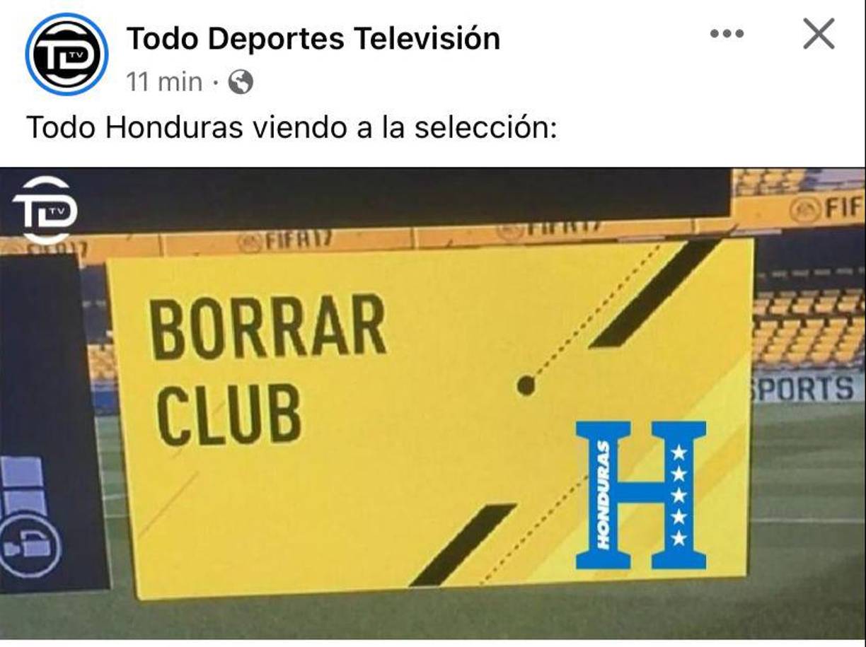Memes destrozan a Honduras tras paliza ante México en la Copa Oro