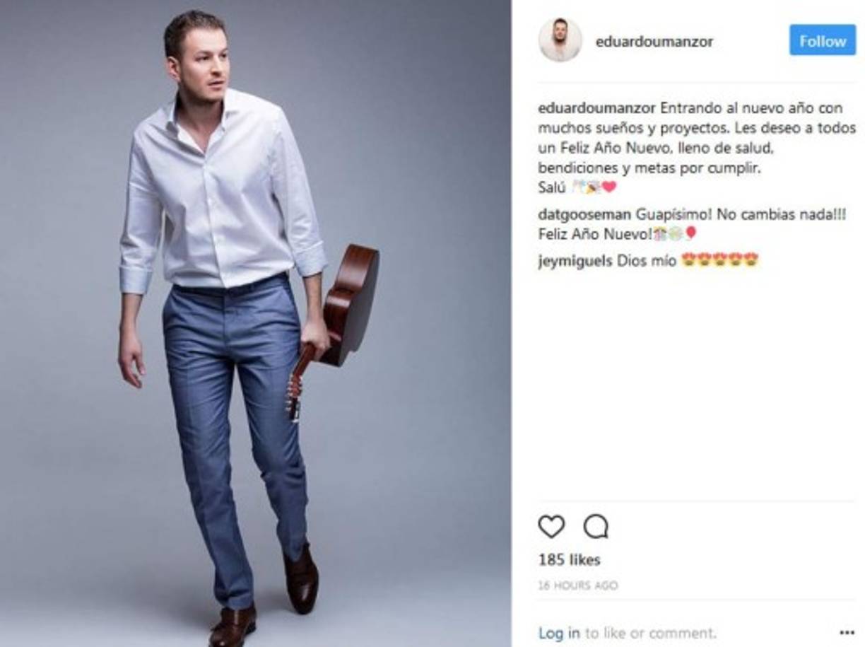 El cantante catracho Eduardo Umanzor.