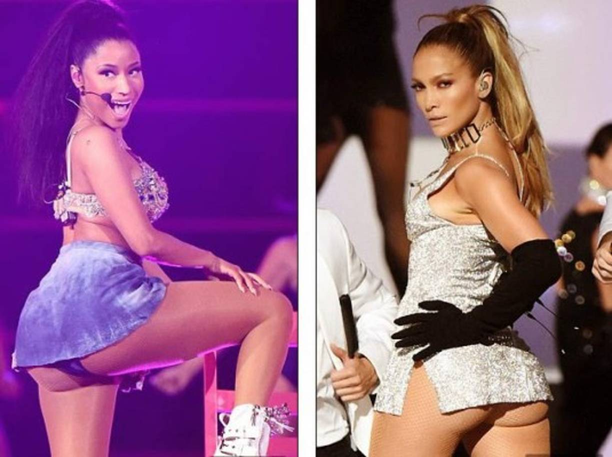 JLo a pesar de tener 47 años luce sin miedo su figura y Nicki Minaj no le queda nada más que quedar opacada.