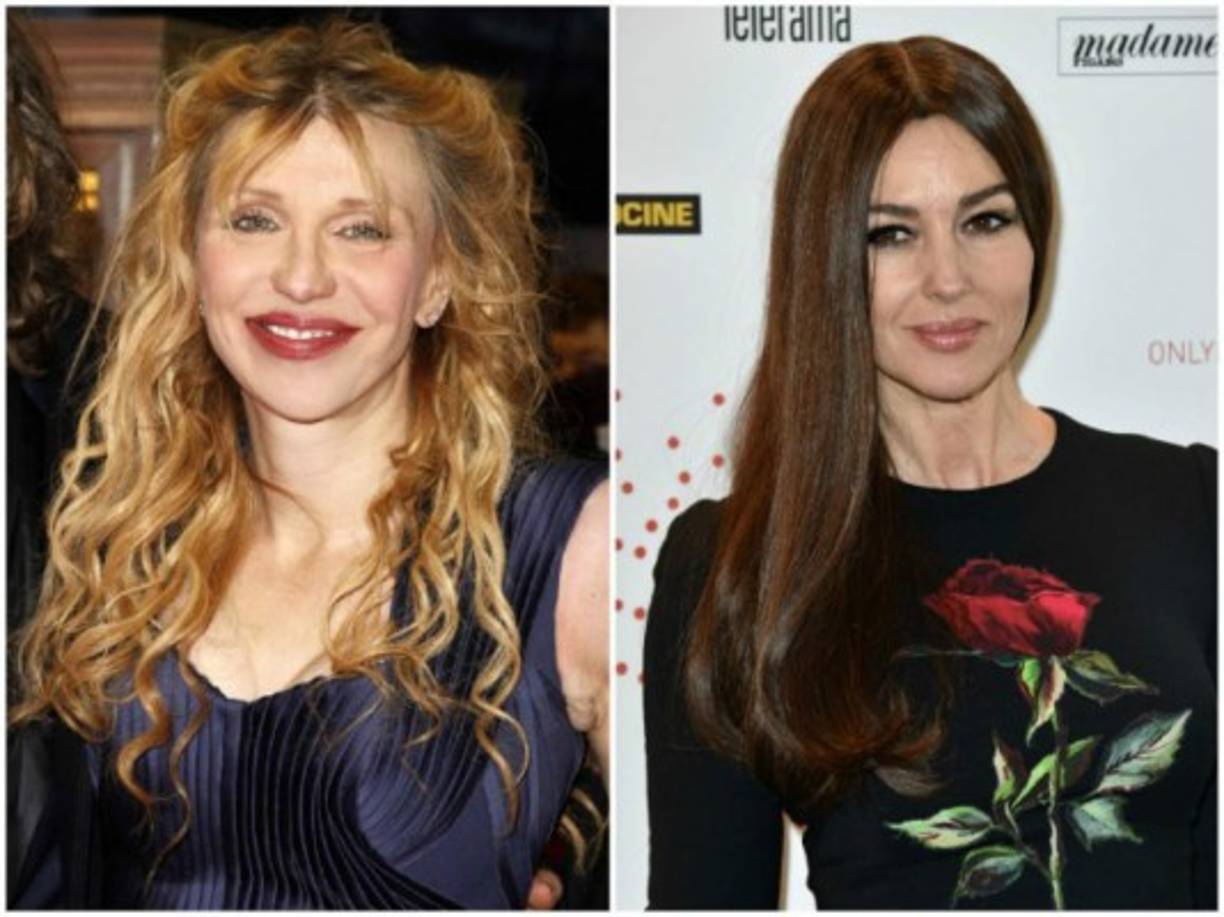 Courtney Love y Monica Bellucci — 50 años (hasta 2017)