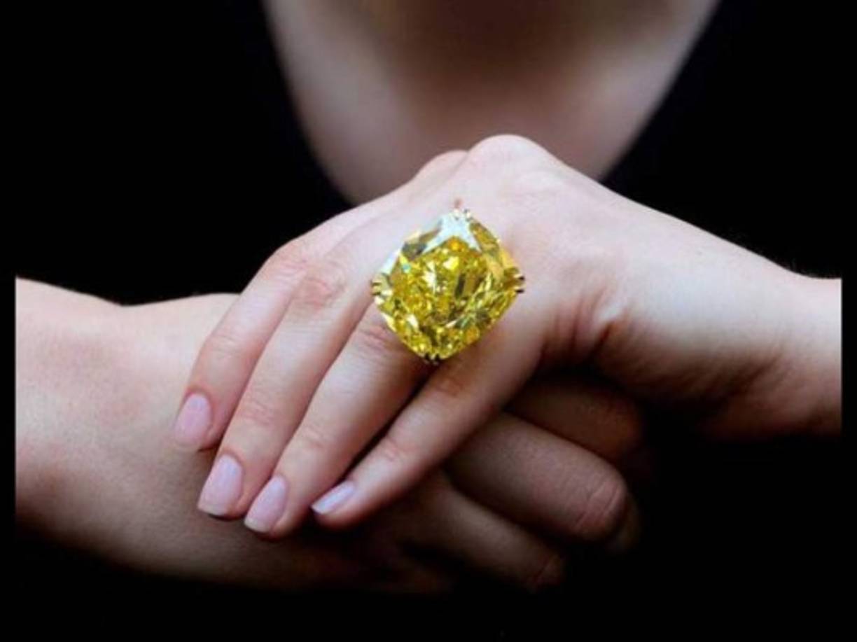 Anillo Graff Vivid amarillo. Valor: US$16.3 millones. Es un diamante amarillo de 100 quilates montado en oro. (Foto: Jewellery mag)