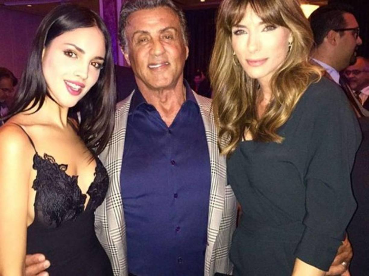 La mexicana ahora se codea con las estrellas 'que siempre admiré y que fueron mis héroes desde niña', como Sylvester Stallone.