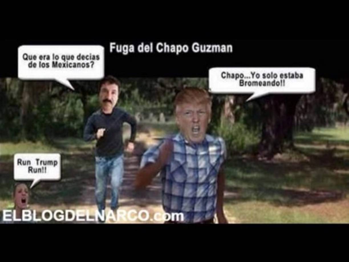 El Chapo Guzmán no podía faltar en los memes con Donald Trump.