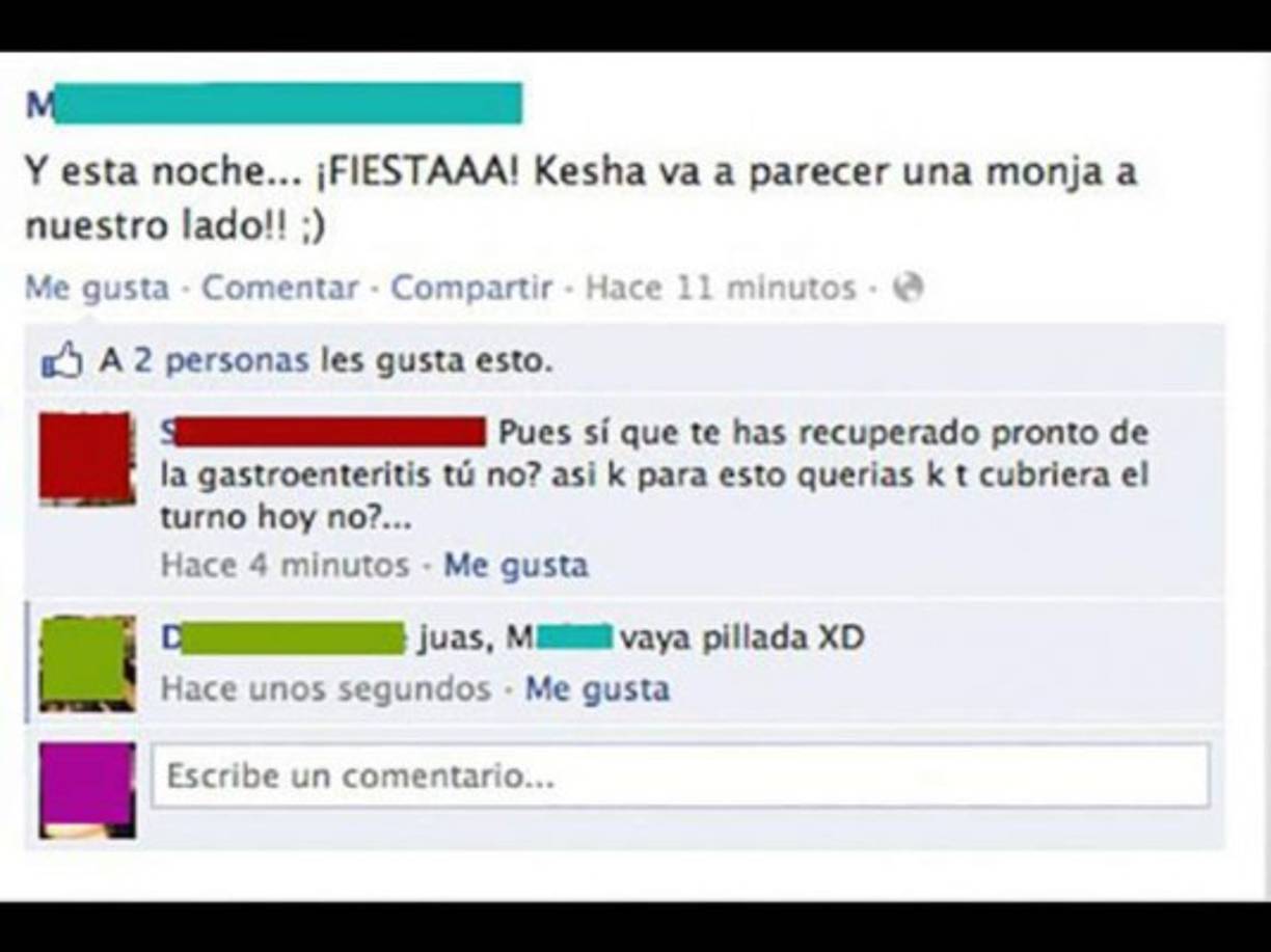 Esta joven dijo en el trabajo que tenía gastroenteritis, y que por eso no podía ir a la oficina, sin embargo, se olvidó de su enfermedad para irse de fiesta y decidió publicarlo en Facebook donde, por supuesto, la atraparon en la mentira.
