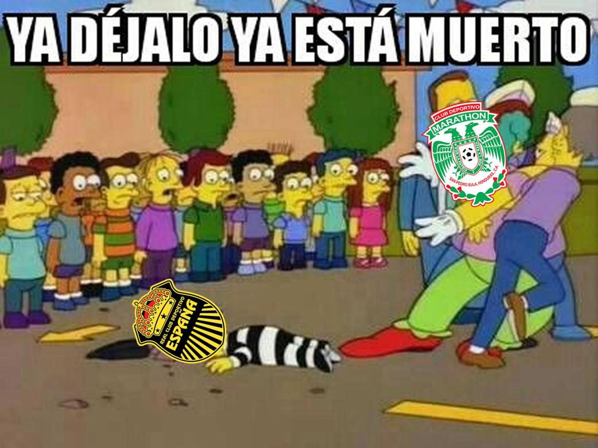 Los mejores memes que dejó la goleada que le metió el Marathón (0-3) al Real España en el derbi sampedrano por la jornada 14 del Torneo Apertura 2024 de la Liga Nacional de Honduras.