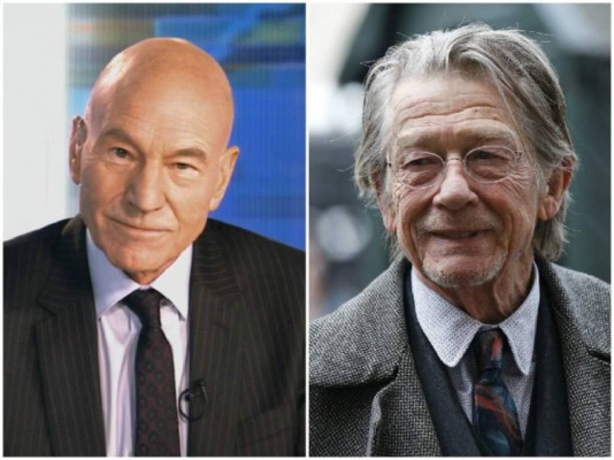 Patrick Stewart y John Hurt — 77 años (2017)