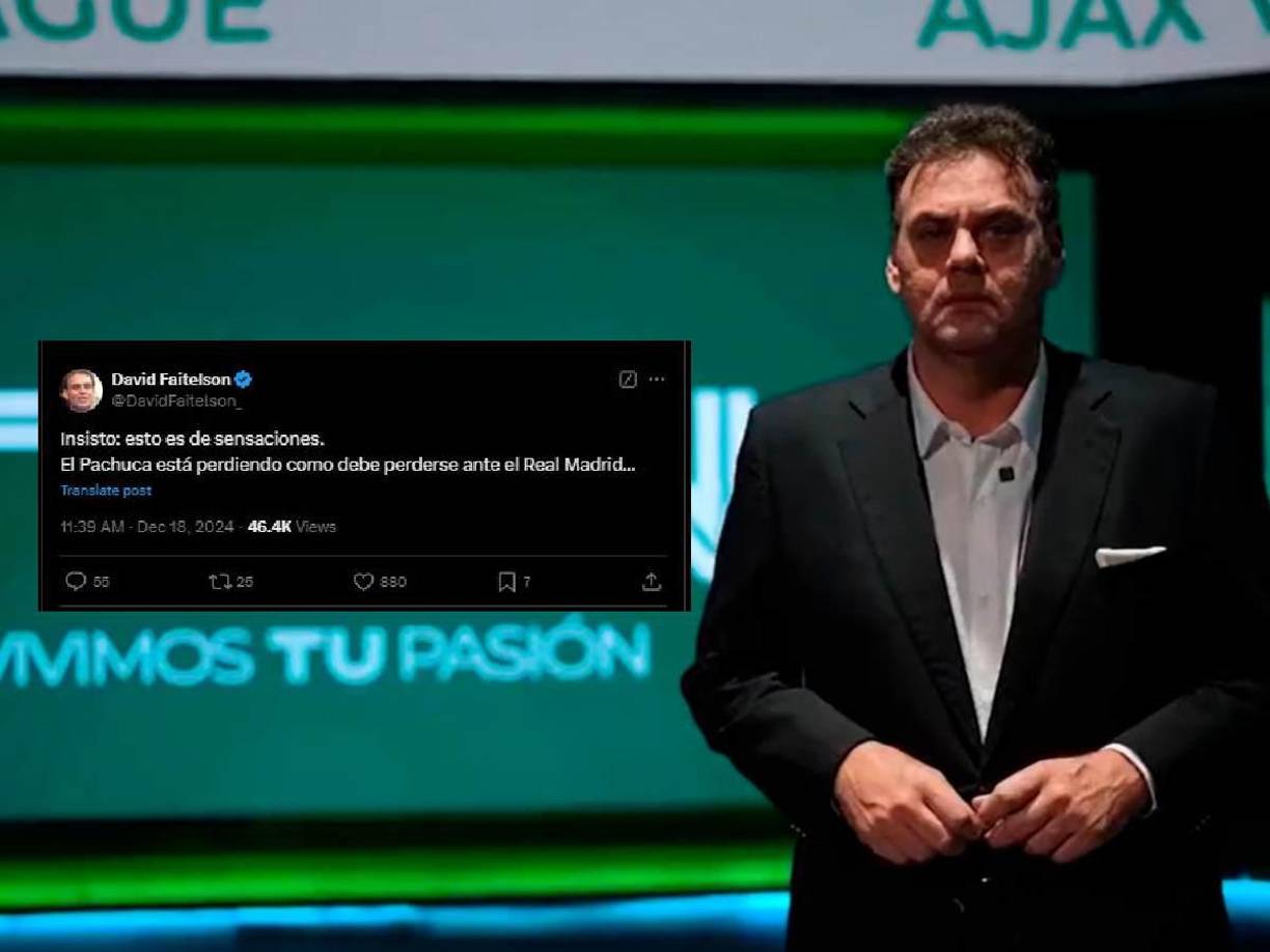 David Faitelson: “Insisto: esto es de sensaciones. El Pachuca está perdiendo como debe perderse ante el Real Madrid...”