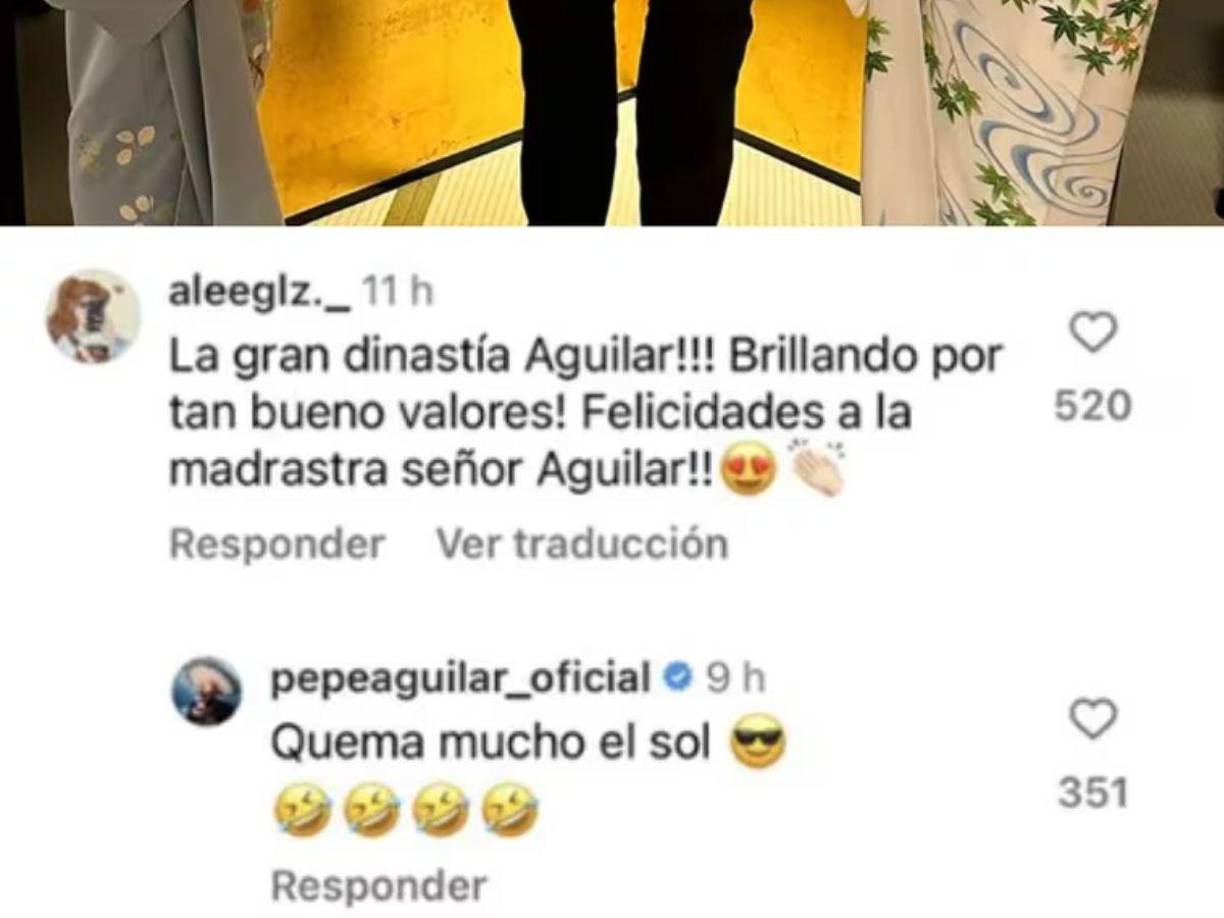 Pese a se había mantenido al margen de la controversia, Pepe Aguilar ha reaccionado a algunos comentarios de usuarios de Instagram; sin embargo, destaca una respuesta en la que se vale del doble sentido para responder a una internauta que pretende burlarse del nombre de la Dinastía Aguilar.