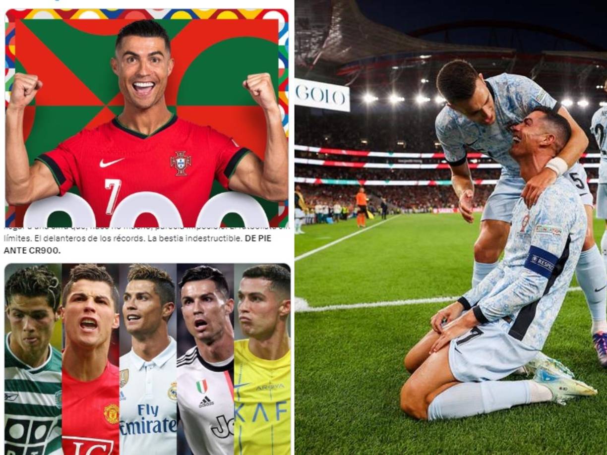 Cristiano Ronaldo hizo historia al anotar su gol 900 en su carrera profesional y así reaccionaron en redes sociales. 