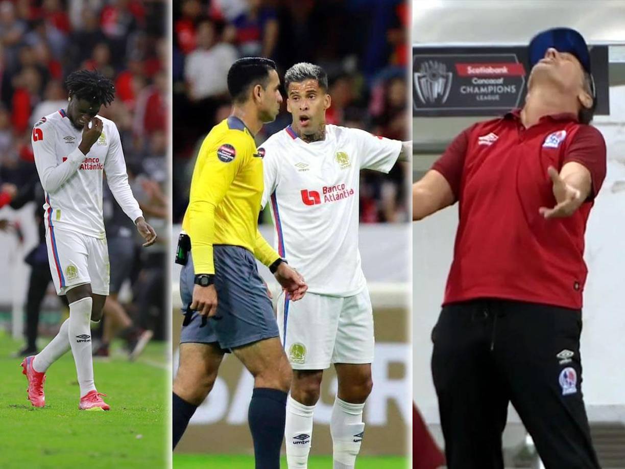 En imágenes la dolorosa eliminación del Olimpia tras caer goleado (4-0, global 5-4) contra el Atlas en los octavos de final de la Liga de Campeones de la Concacaf. Pedro Troglio lo sufrió en el banquillo.