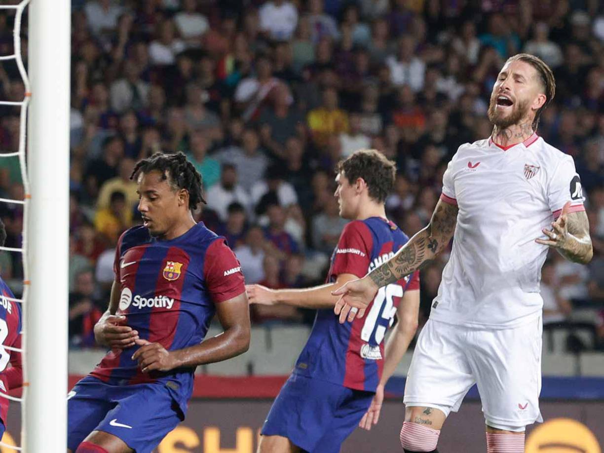 Sergio Ramos y su molestia al marcar el propio arco. 