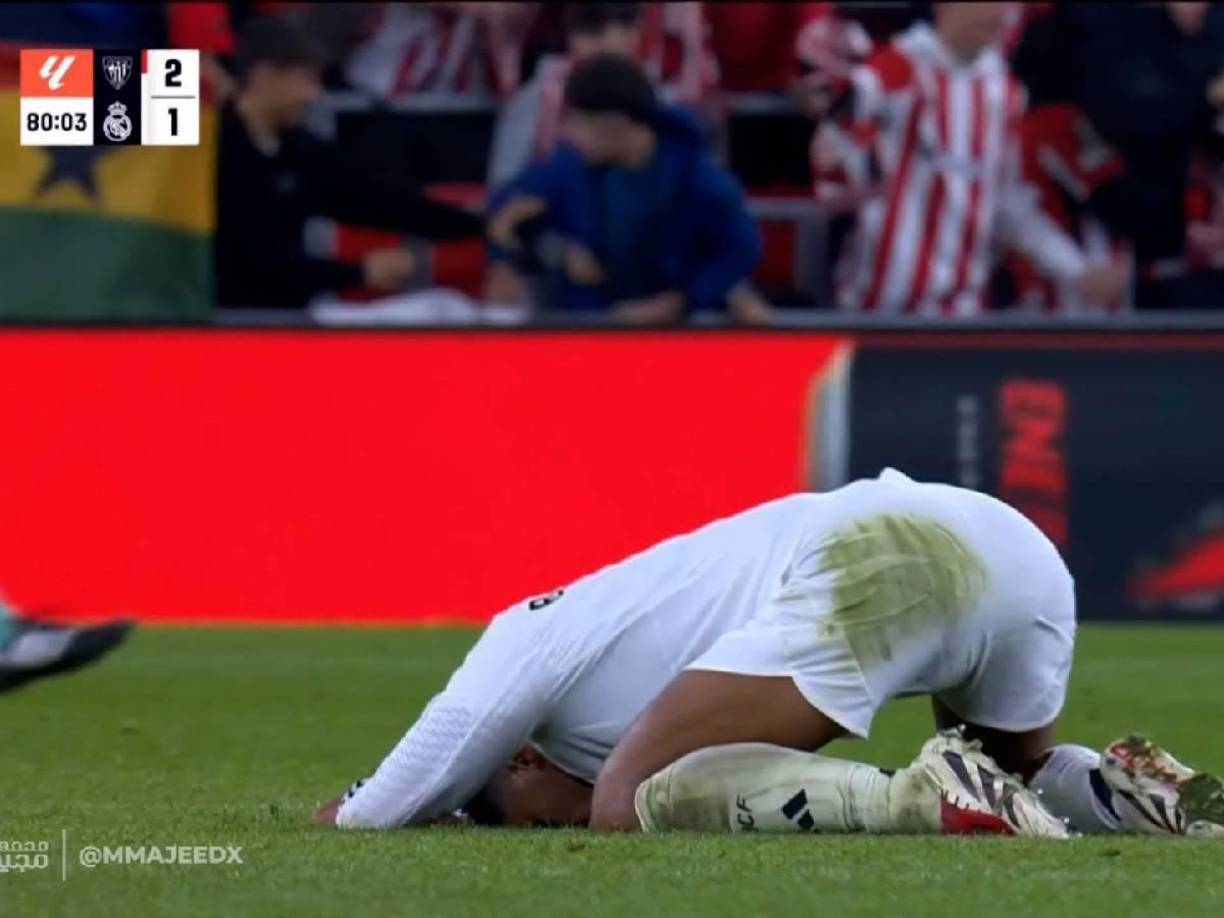 La imagen de Bellingham también generó conmoción tras el segundo gol del Athletic Club.