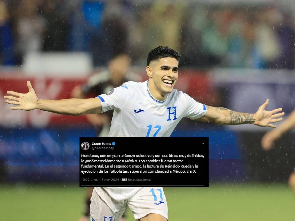 “Honduras, con un gran esfuerzo colectivo y con sus ideas muy definidas, le ganó merecidamente a México”, fue el comentario de Oscar Funes.