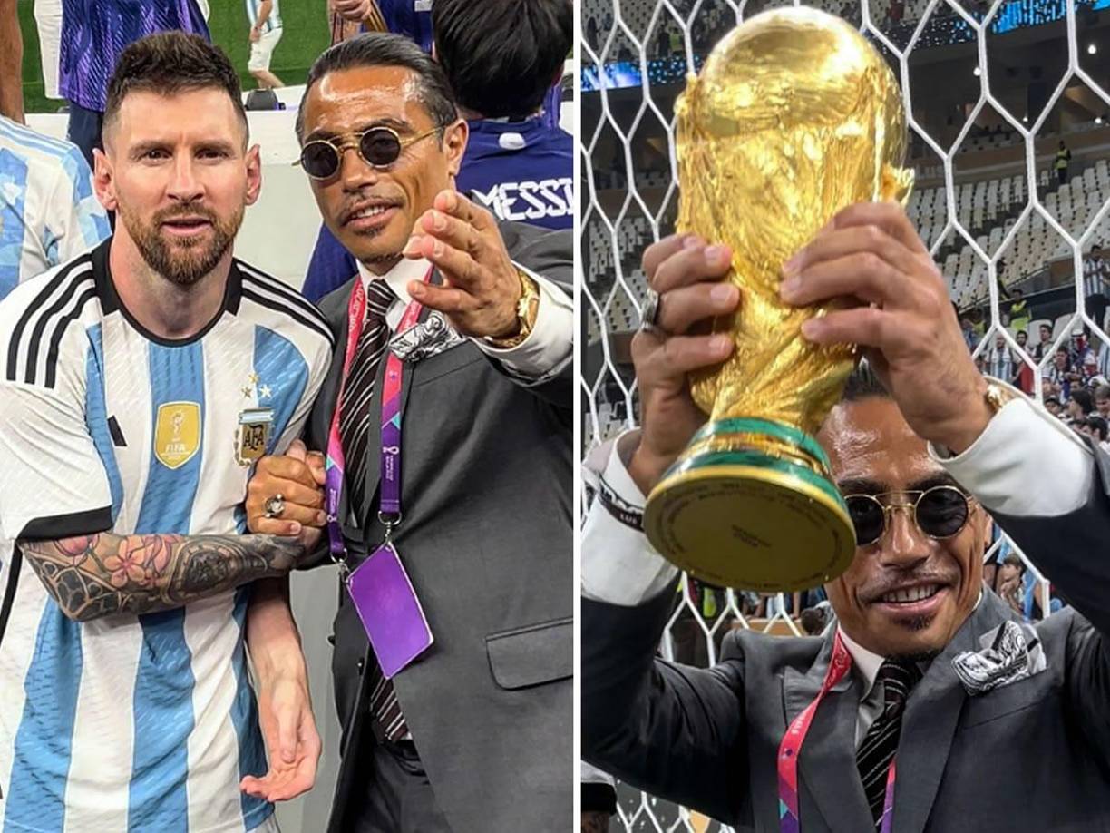 El famoso chef e influencer turco Salt Bae, dueño de una lujosa cadena de restaurantes, se coló en la celebración de Argentina por ganar el Mundial de Qatar 2022 en la cancha del estadio Lusail, donde se robó el show, hizo enojar a Lionel Messi y la FIFA ha recibido críticas por su culpa.