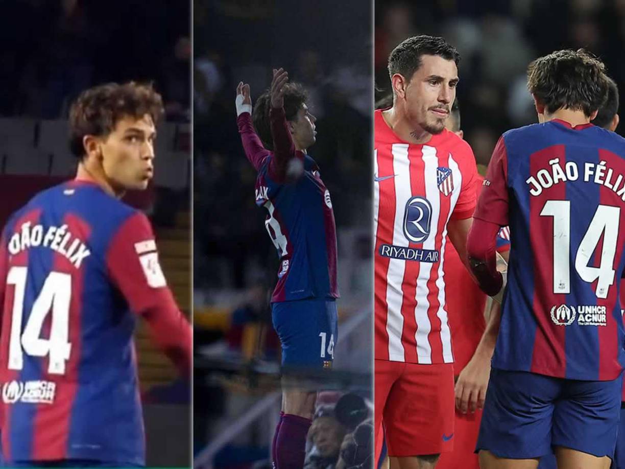 En imágenes el triunfo del Barcelona (1-0) contra Atlético de Madrid por la Liga Española, en el estadio Olímpico Lluís Companys de Montjuïc, donde la figura fue Joao Félix con un golazo ante su exequipo.