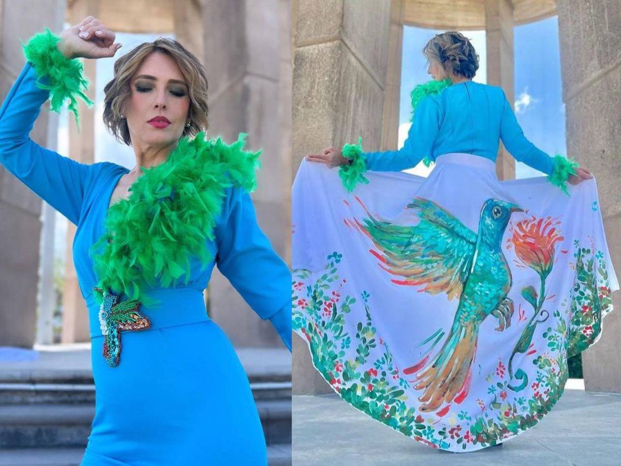 La presentadora de televisión también hizo homenaje al Colibrí Esmeralda, especie en peligro de extinción. 