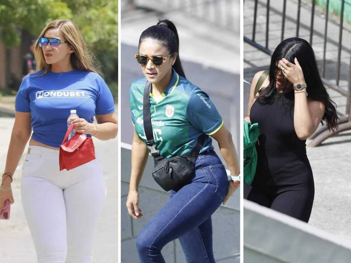 Las bellas chicas que cautiaron en el derbi sampedrano entre Marathón y Real España en el estadio Yankel Rosenthal, donde se vivió una fiesta con el triunfo verdolaga.