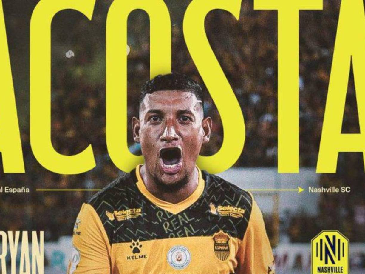 Nashville SC de la MLS confirmó el fichaje del centrocampista hondureño Bryan Acosta, quien llega procedente del Real España.