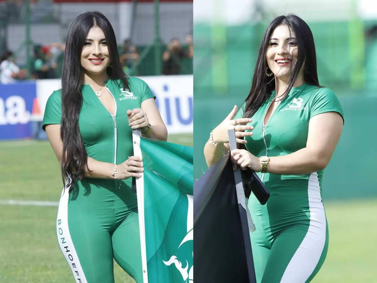 Bellas edecanes pusieron el color y la belleza en el estadio Yankel Rosenthal durante el partido Marathón-Real Sociedad.