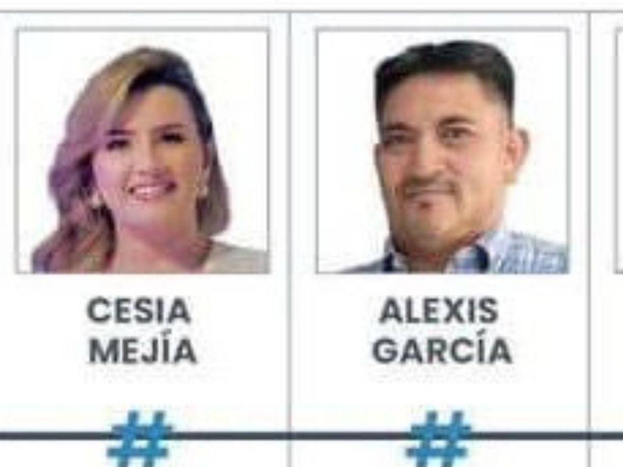 En la papeleta claramente se ve el rostro de Cesia Mejía en la casilla #5 del movimiento interno de la exprimera dama Ana García de Hernández.