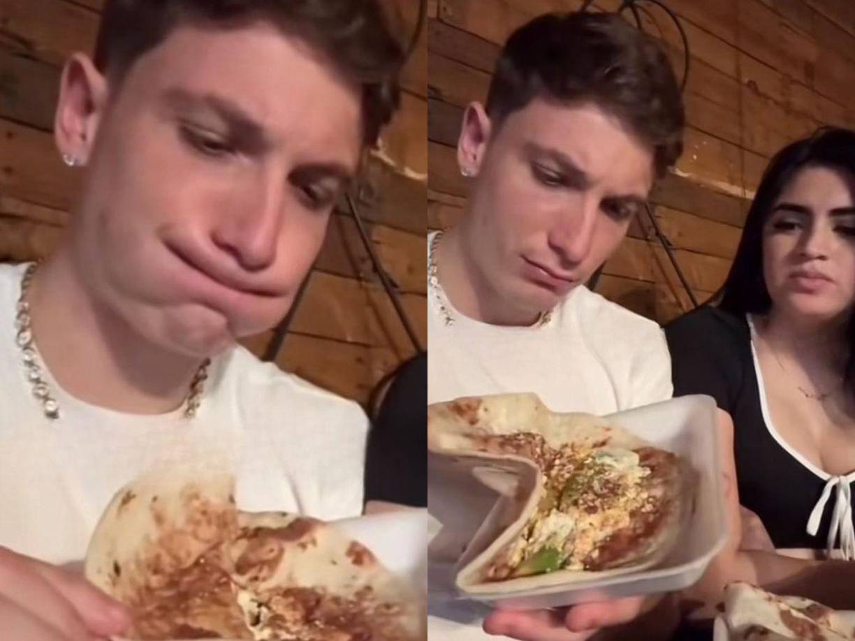 Juninho Manella, novio de la joven influencer hondureña, Roxy Somoza, se encuentra en Honduras y le ha hecho el feo a la comida hondureña, dijo que “es horrible”.