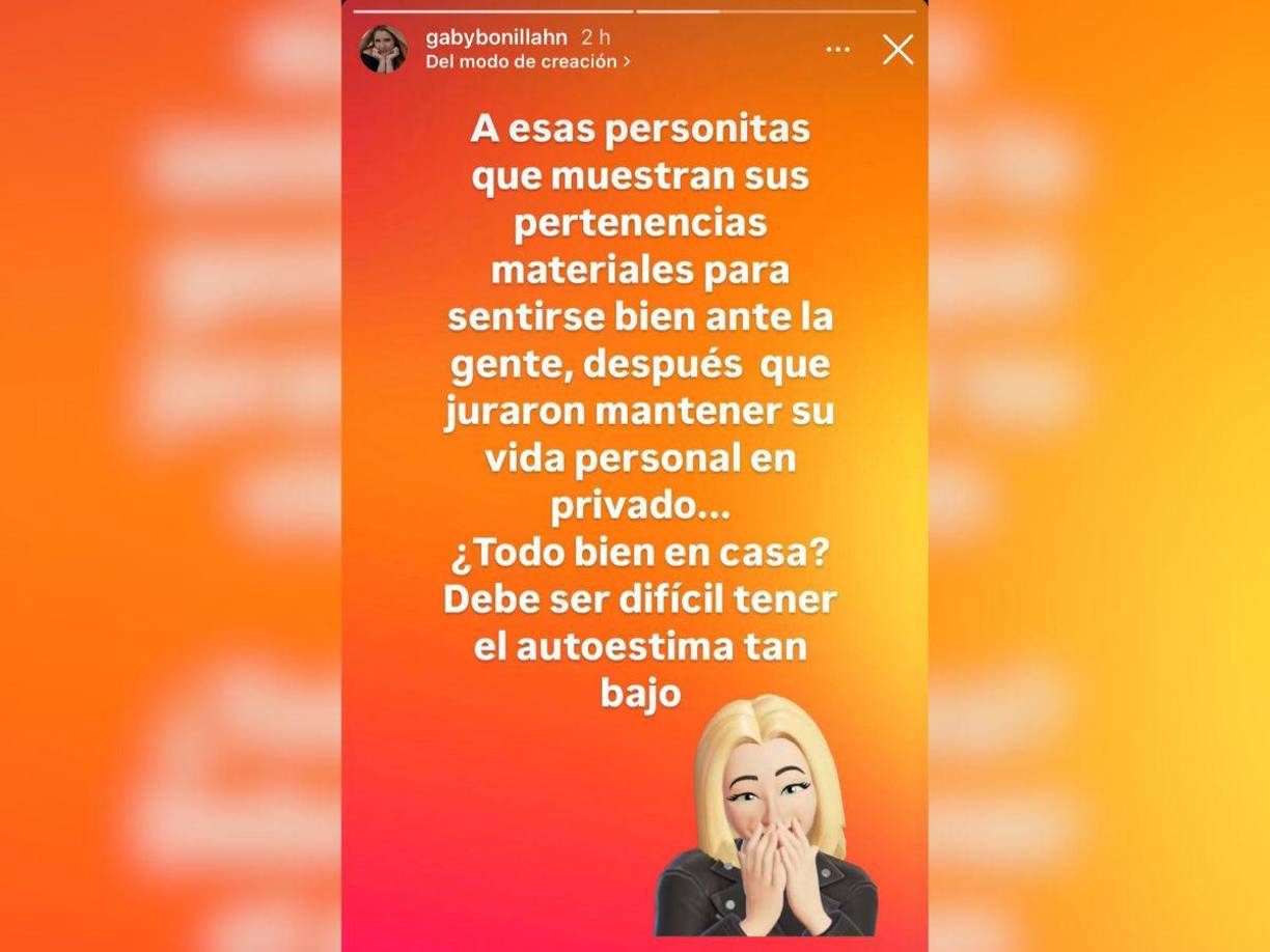 ”La Tamalera” inició con una indirecta mediante las historias en su cuenta de Instagram. 