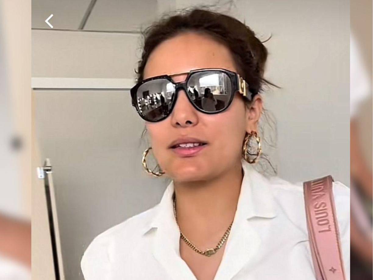 La periodista explicó que no le pasó nada malo y que los moretones le salieron debido a que tuvo un fin de semana cargado de actividades. 