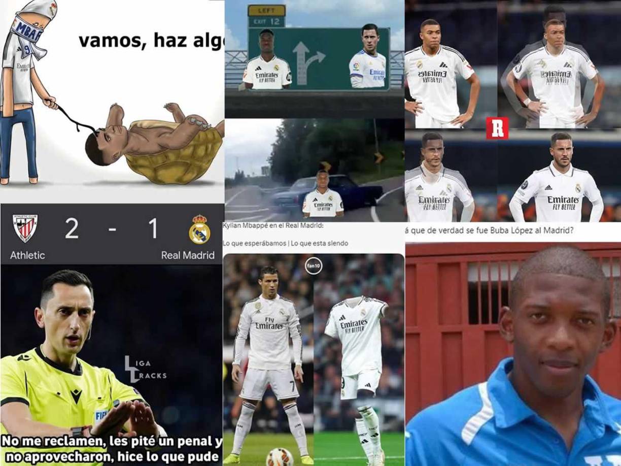 Los divertidos memes que dejó la derrota del Real Madrid (2-1) contra el Athletic Club de Bilbao en la Liga Española, con Kylian Mbappé como el centro de las burlas.
