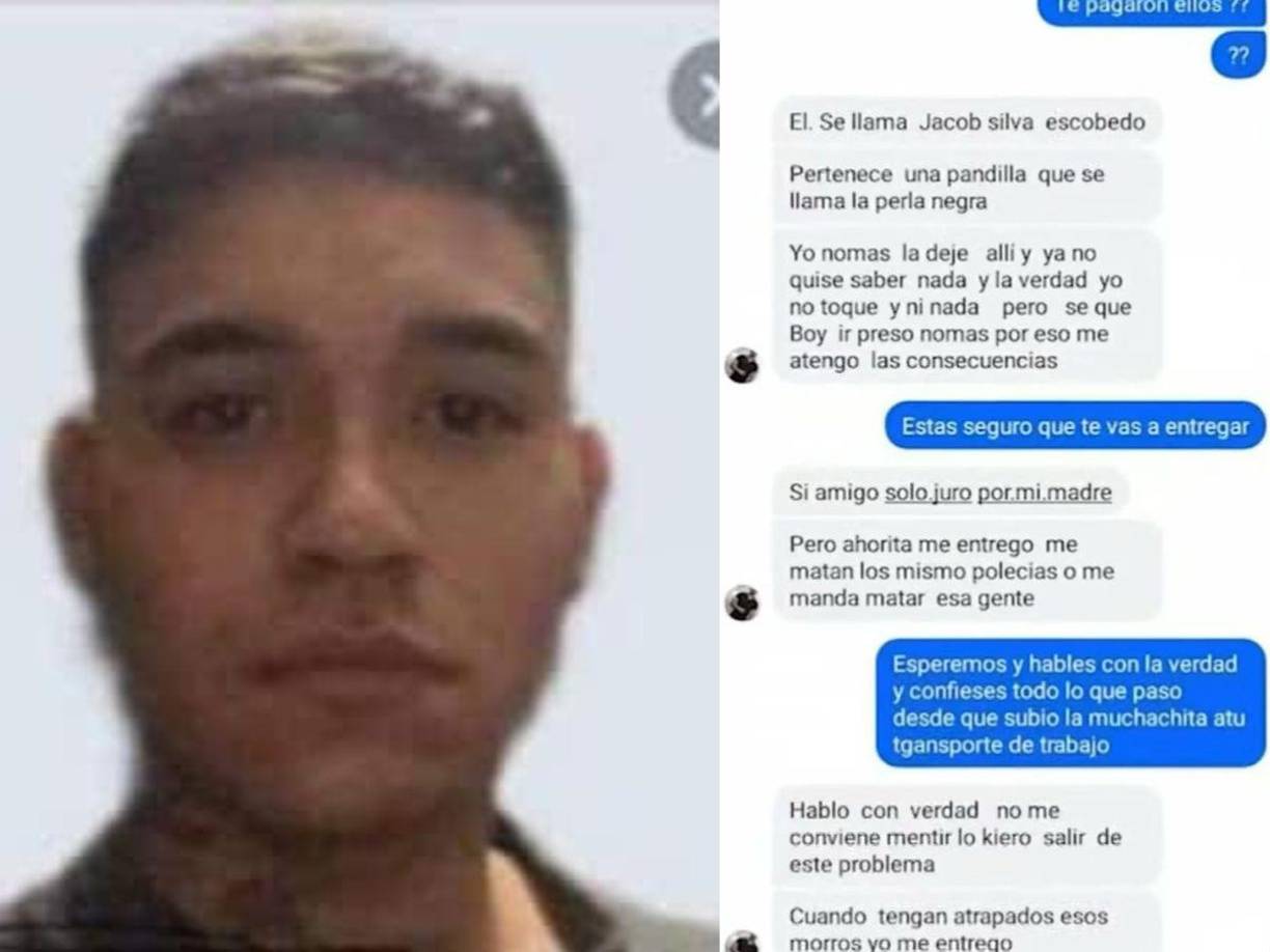 Las conversaciones publicadas por Milenio Televisión muestran que un conocido de Sergio, supuestamente un amigo, lo instó a entregarse y decir la verdad. Entre los mensajes se lee: