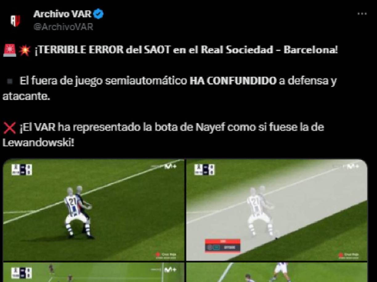 ”El VAR ha representado la bota de Nayef como si fuese la de Lewandowski”.
