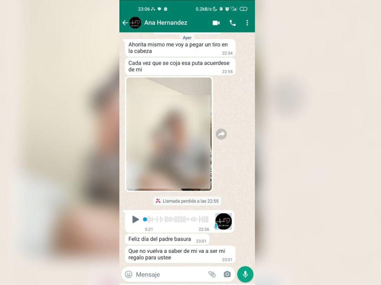 Y finalmente, a las 11:01 de la noche, la ahora fallecida habría escrito sus últimos mensajes: “Feliz Día del Padre, basura” y “Que no vuelva a saber de mí va a ser mi regalo para usted”.