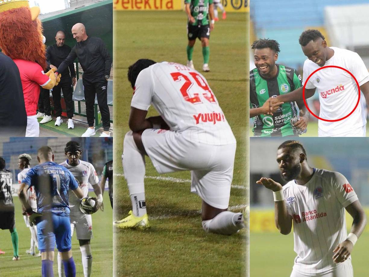 Las imágenes del regreso de Alberth Elis al fútbol después de casi un año fuera, redebutando con el Olimpia que le ganó por goleada 3-0 al Juticalpa FC en la segunda jornada del Torneo Clausura 2025. Fotos: Alex Pérez