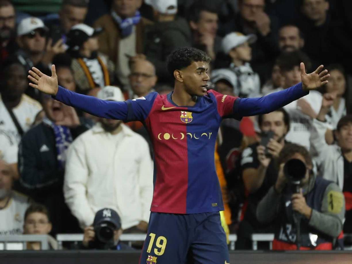 Lamine Yamal hizo historia en el Bernabéu y lo celebró a lo grande ante los aficionados madridistas.