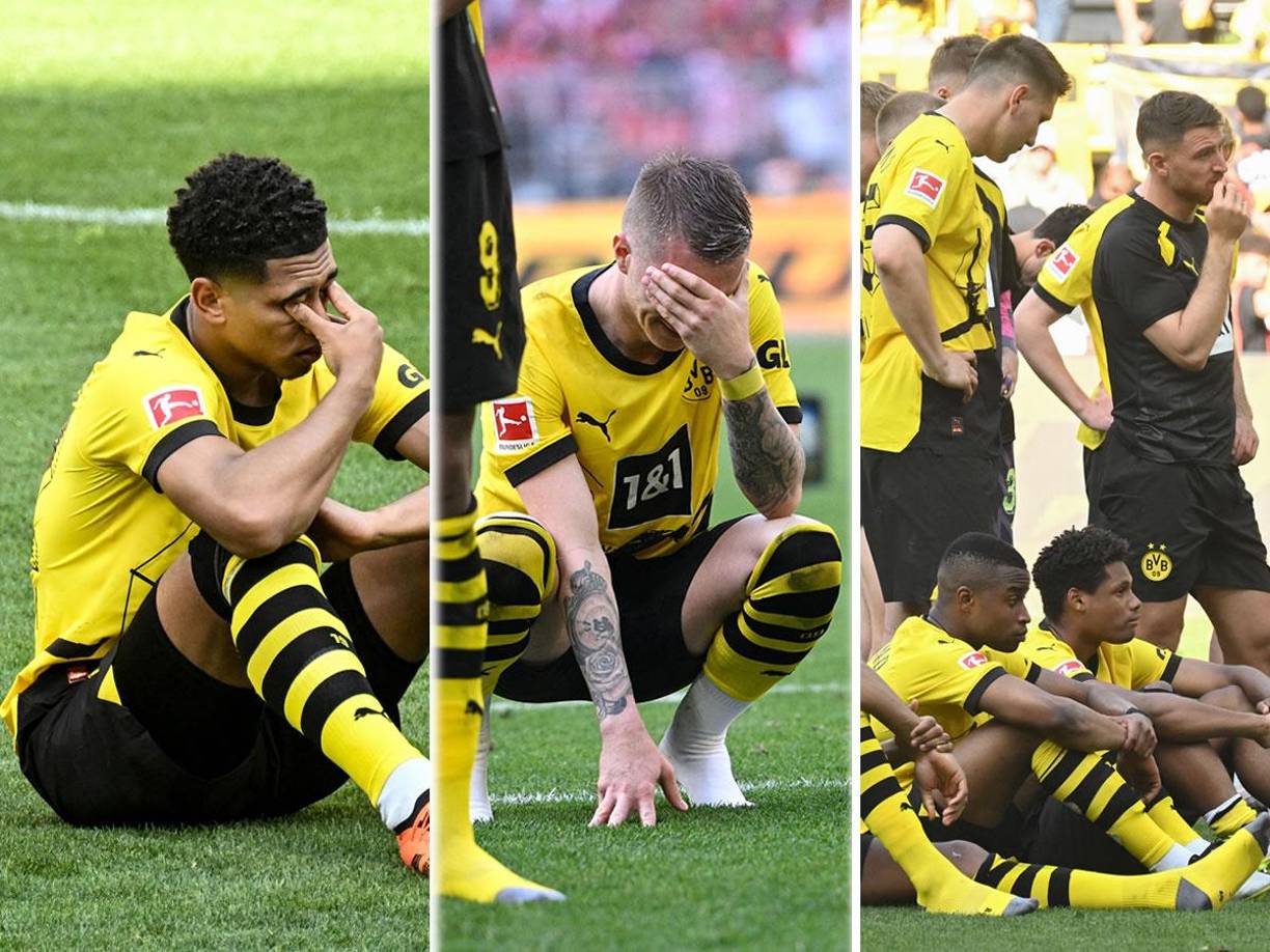 Las desgarradoras imágenes de los jugadores del Borussia Dortmund luego de perder en el Signal Iduna Park el título de la Bundesliga, el cual quedó en manos de su archirrival Bayern Múnich en una última jornada de infarto.