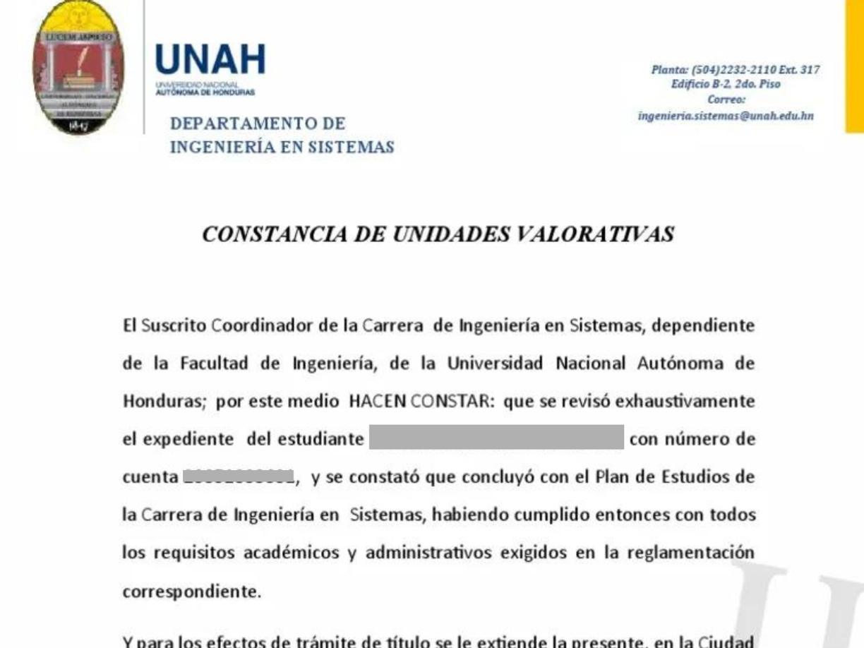 3. Constancia de conducta (en caso de aplique para mención honorífica)